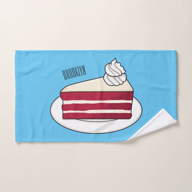 Illustration de gâteau en velours rouge (Serviette à main)