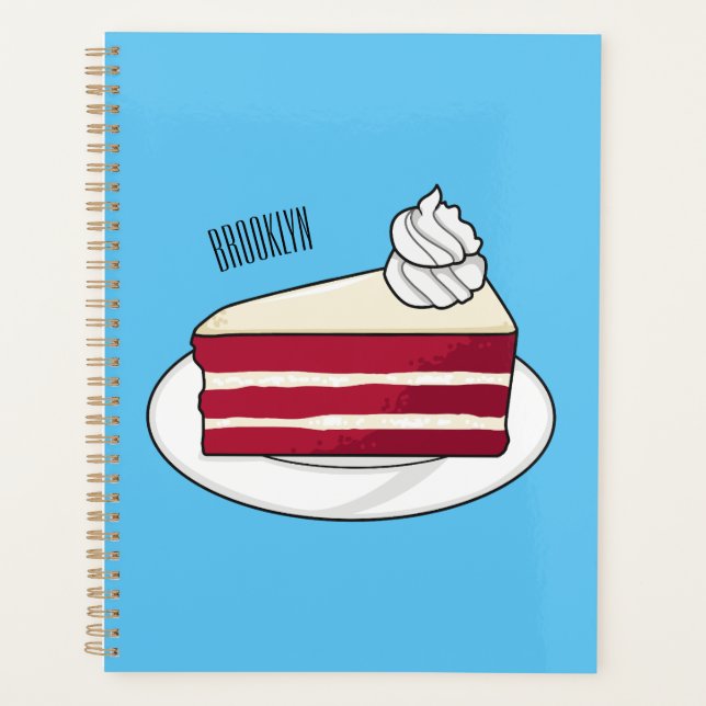 Illustration de gâteau en velours rouge (Devant)