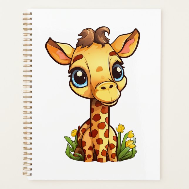 Illustration de girafe de dessin animé (Devant)