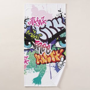 Illustration de graffiti avec lettres de graffitis