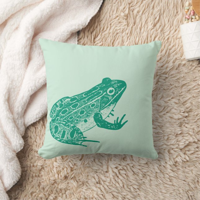 Illustration de grenouille Oreiller vert (Couverture)