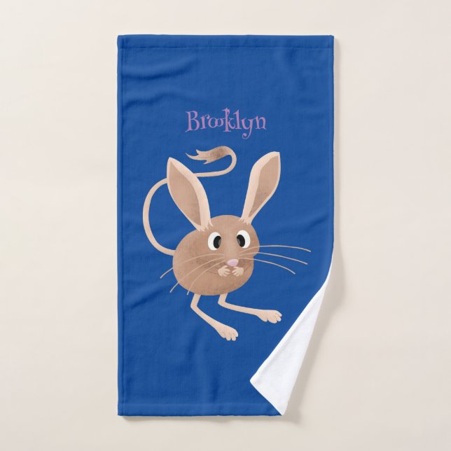 Illustration de jerboa aux longues oreilles (Serviette à main)