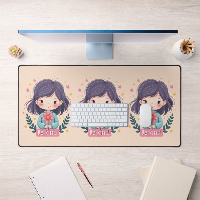 Illustration de Kawaii "Be Kind" - Art Intéressant (Bureau 1)