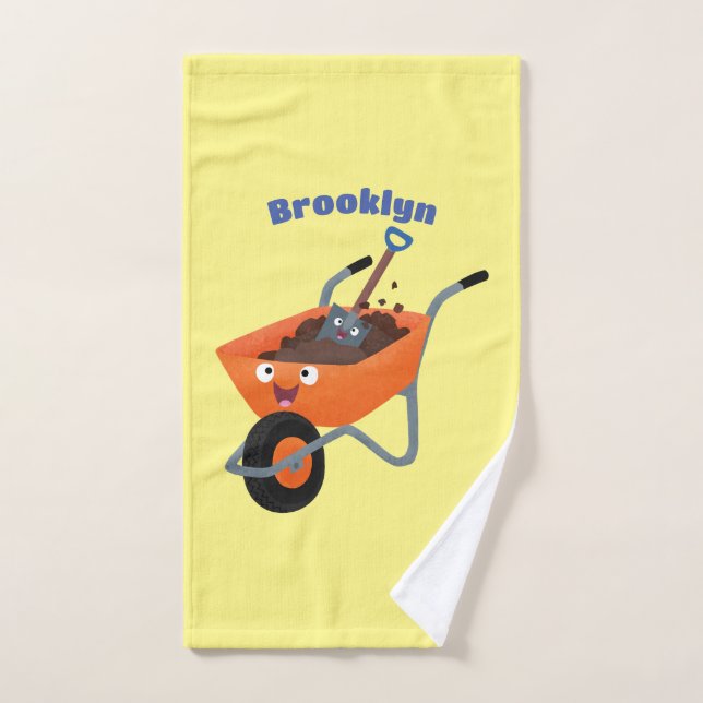 Illustration de la brouette en brouette orange trè (Serviette à main)