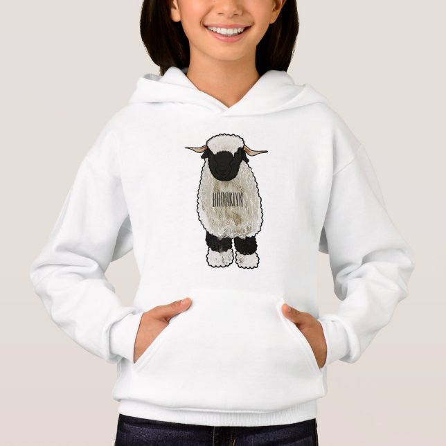 Illustration de la caricature de mouton Valais Bla (Devant)