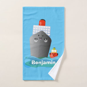 Illustration de la caricature de remorqueur de paq