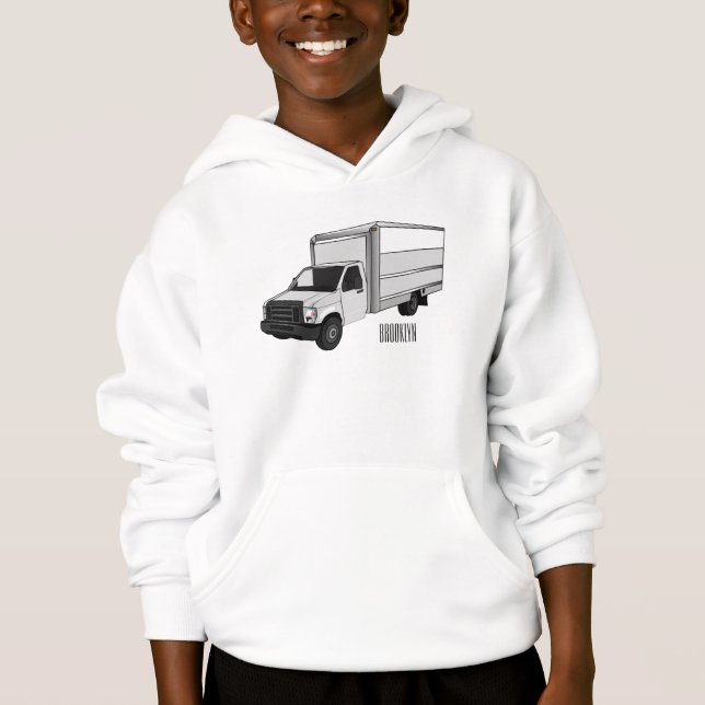 Illustration de la caricature du camion-boîte (Devant)