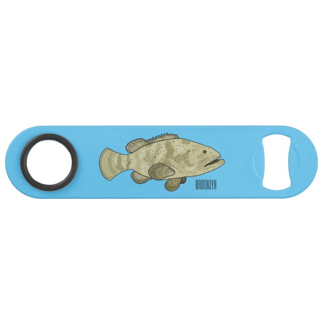 Illustration de la caricature du poisson de mérou (Devant (Horizontal))
