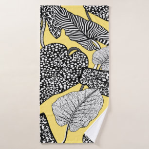 illustration de la feuille tropicale et de la peau