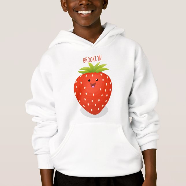 Illustration de la fraise Cute kawaii (Devant)