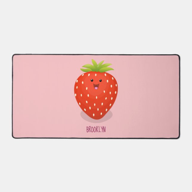 Illustration de la fraise Cute kawaii (Recto)