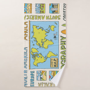 Illustration de la géographie Vintage dessinée à l