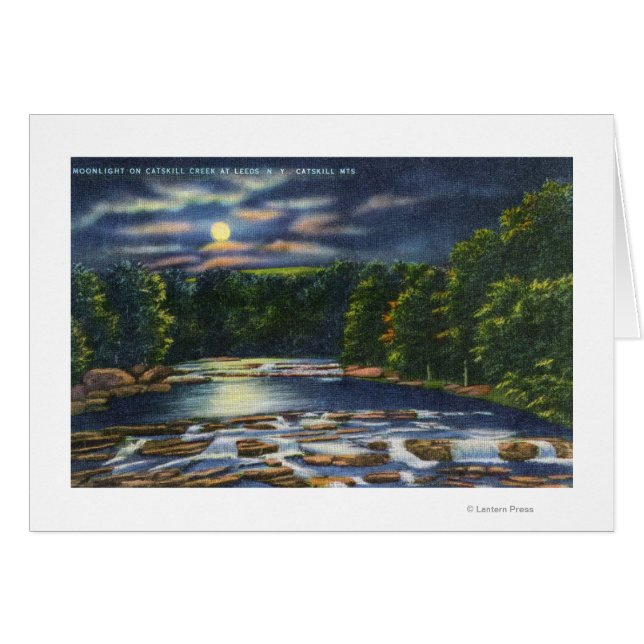 Illustration de la lune sur Catskill Creek (Devant horizontal)