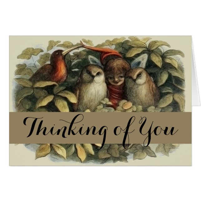 Illustration de la nature des hiboux et des fées d (Devant horizontal)