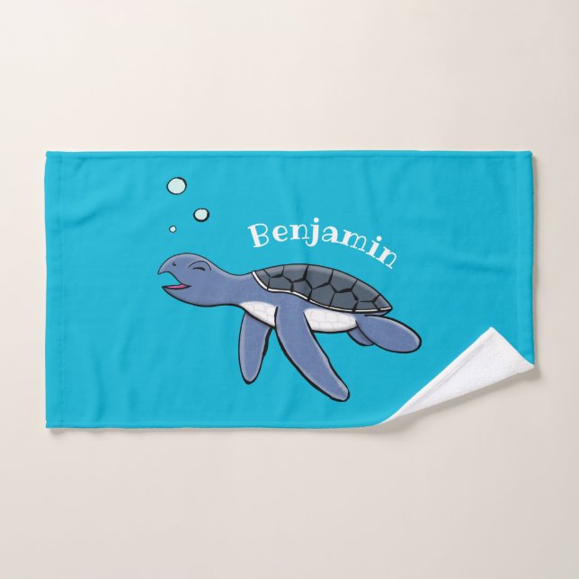 Illustration de la petite tortue de mer (Serviette à main)