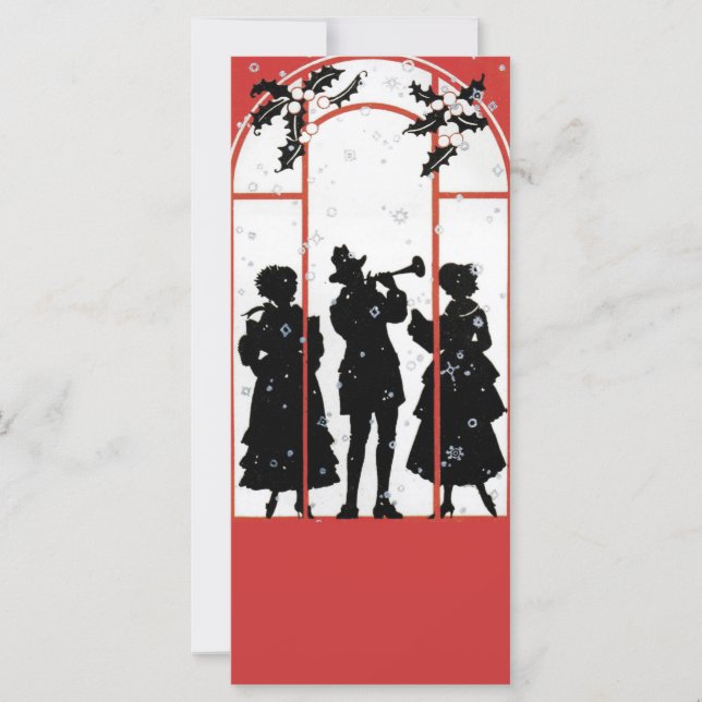 Illustration de la silhouette des chanteurs de Noë (Devant)