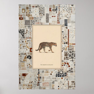 Illustration de l'animal Ocelot Affiche de citatio