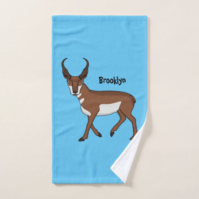 Illustration de l'antilope Pronghorn (Serviette à main)