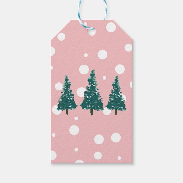 Illustration de l'arbre de Noël Étiquettes de cade (Devant)