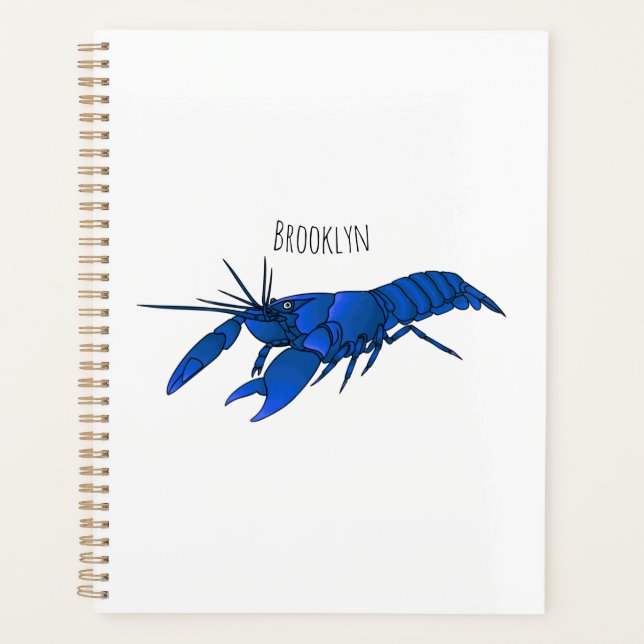 Illustration de l'écrevisse marron bleu (Devant)