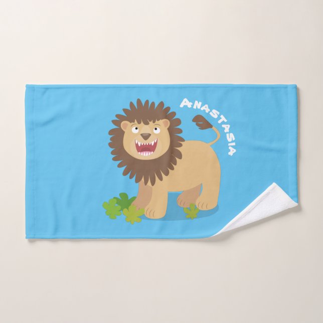 Illustration de l'effervescence de lions heureux (Serviette à main)