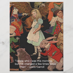 Illustration de Lewis Carroll et citation sur le c