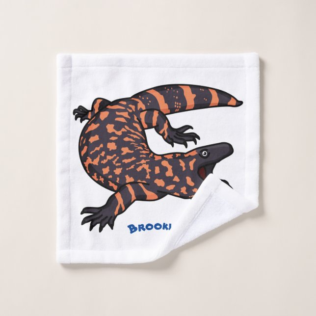 Illustration de lézard géant affamé (Gant de toilette)