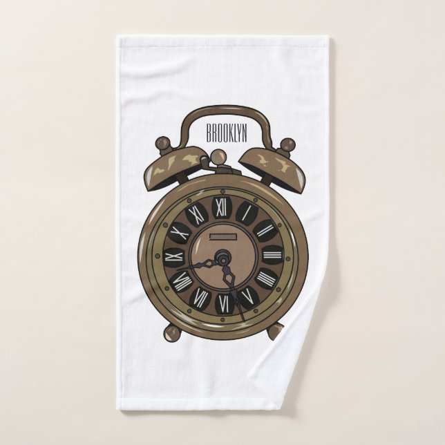 Illustration de l'horloge d'alarme (Serviette à main)