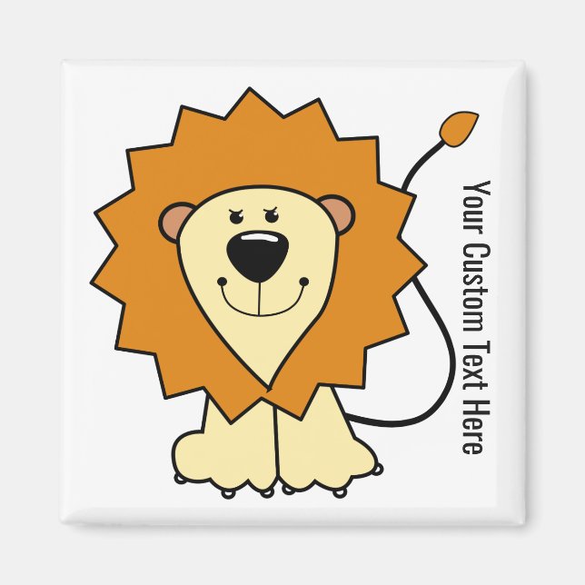 Illustration de lion aimant de texte personnalisé (Devant)