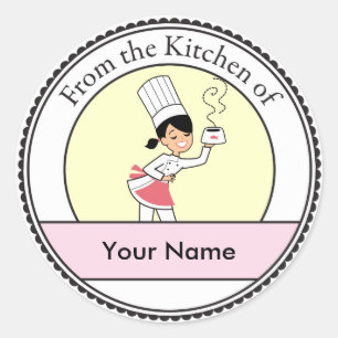 Illustration de Little Chef sur Round Étiquette