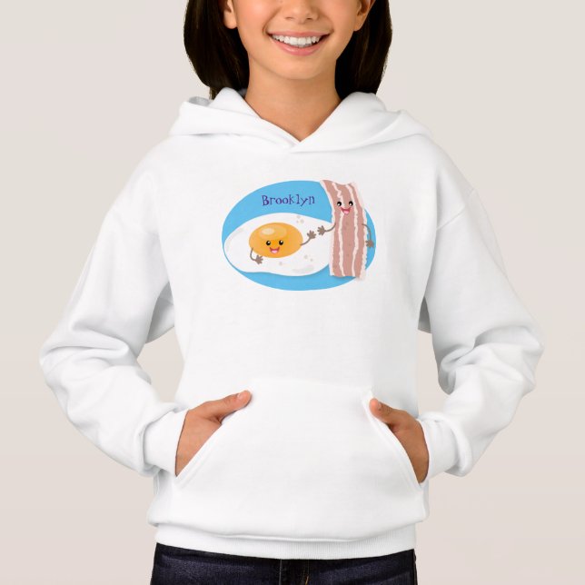 Illustration de l'oeuf de Cute kawaii et du bacon (Devant)