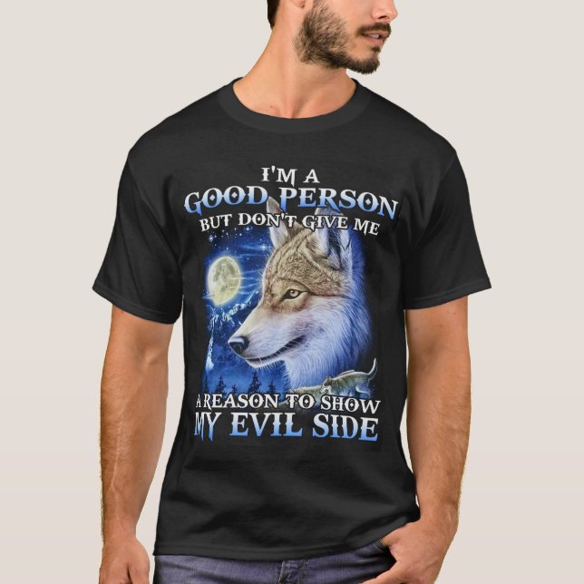 Illustration de loup cool – Édition T-shirt The Wi (Devant)