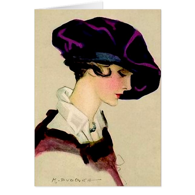 Illustration de Marcello Dudovich « Fille au chape (Devant)