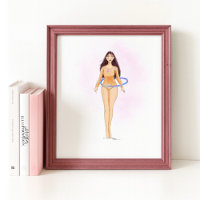 Illustration de mode minimaliste, impression d'art