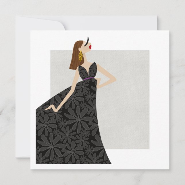 Illustration de mode moderne élégante carte (Devant)