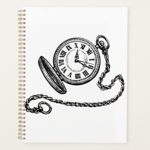 Illustration de montre de poche victorienne vintag