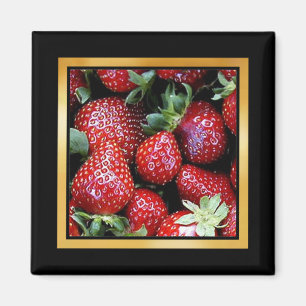 Illustration de motif de fraise ou aimant de photo