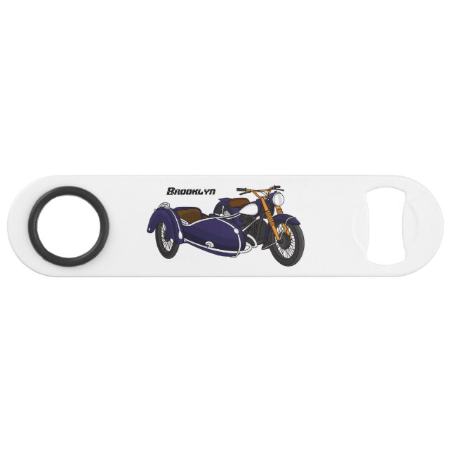 Illustration de moto pourpre Sidecar (Devant (Horizontal))