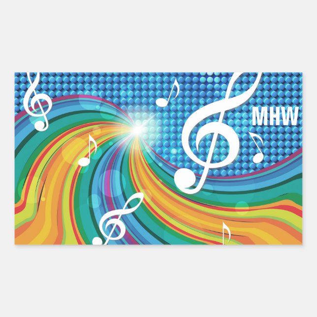 Illustration de musique autocollants monogrammes p (Devant)