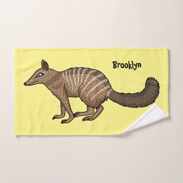 Illustration de numbat de dessin animé mignon et h (Serviette à main)