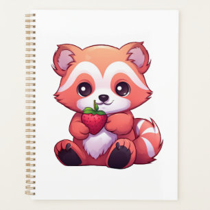Illustration de panda rouge caricature