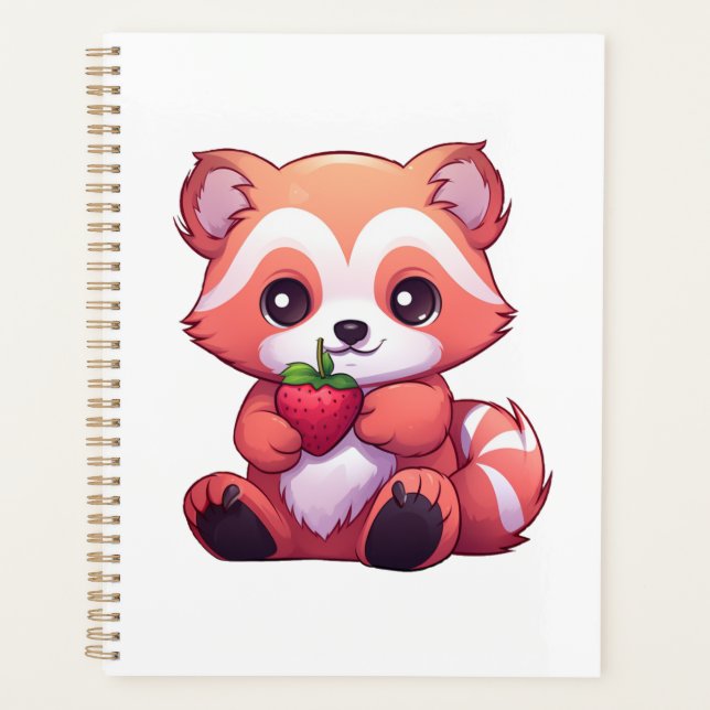 Illustration de panda rouge caricature (Devant)