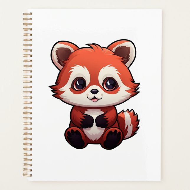 Illustration de panda roux de dessin animé (Devant)