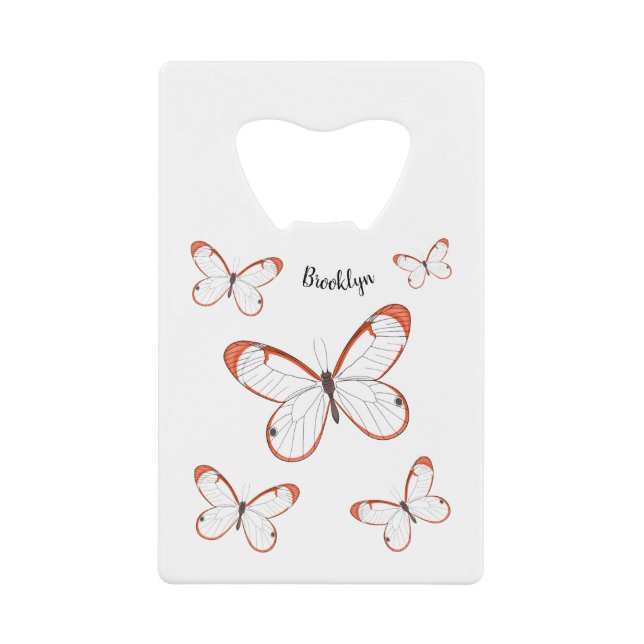 Illustration de papillon en verre (Devant)