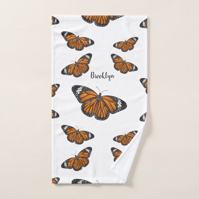 Illustration de papillon monarque (Serviette à main)