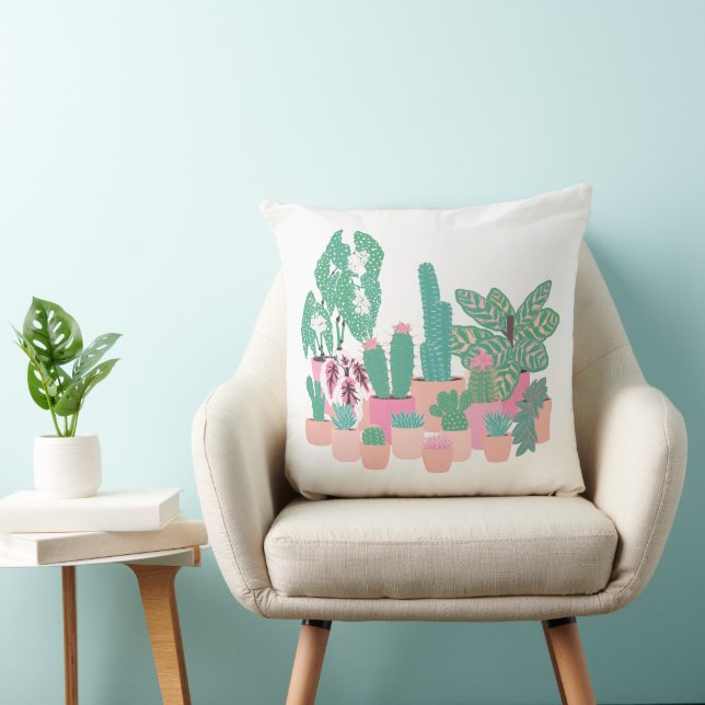 Illustration de plante d'intérieur moderne Coussin (Chaise)