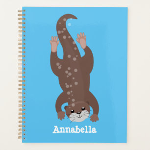 Illustration de plongée de loutre mignonne