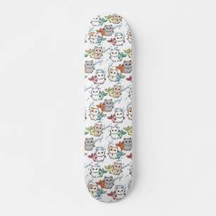 Illustration de poisson chat sur skateboard