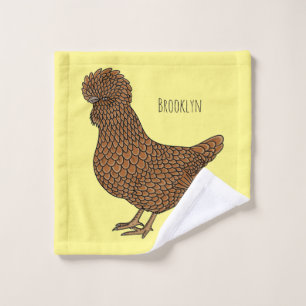 Illustration de poulet à la polis chamois