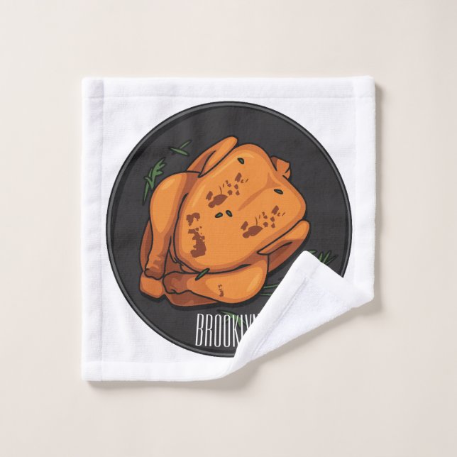 Illustration de poulet rôti (Gant de toilette)